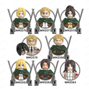 WM Brick aot อะนิเมะญี่ปุ่น MINI Eren Jaeger Armin Levi Erwin กองทหารตำรวจทหารของเล่นตัวต่อ - Product Image 1