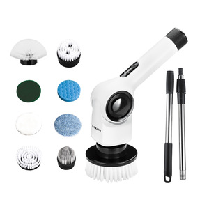 Yeni 8 1 akülü temizleme fırçası ayarlanabilir uzatma kolu ile su geçirmez banyo için IPX 7 güç duş Scrubber, mutfak - Product Image 3