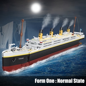 MOC2022pcsクリエイティブムービータイタニックラージクルーズボート船蒸気船モデルレンガビルディングブロックDIY教育玩具船モデル - Product Image 4