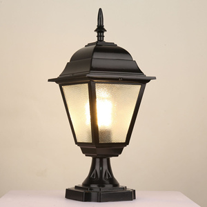 Durlitecn Modern çit kapısı açık su geçirmez proje alüminyum kutup sonrası E27 dekoratif lamba sütun ışığı - Product Image 4