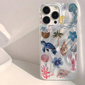 เคสโทรศัพท์ลายชีวิตทางทะเลที่มีสีสันหรูหราสำหรับ iPhone 16 15 13 12 11 14 Pro Max PLUS - Product Image 5