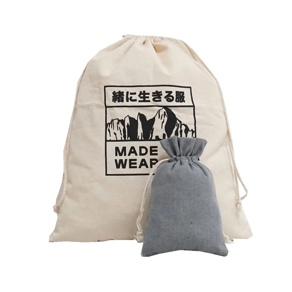 Kaliko Baumwolle Canvas natürliche Farbe Kordel zug Taschen mit individuellem Logo und Größe für Großhandel umwelt freundliche Werbe geschenk Tasche