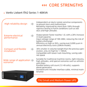 Fuente de alimentación Ups en línea de doble conversión Vertiv Liebert ITA2 1kva-10kVA Sistemas Ups de montaje en rack para centro de datos