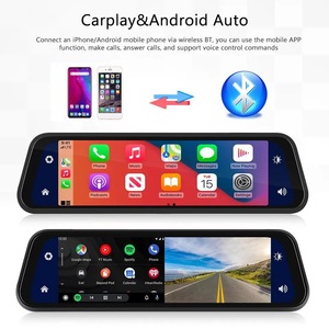 9.6英寸汽车DVR Carplay安卓汽车无线全球定位系统仪表盘凸轮BT调频仪表盘摄像头流后视镜驱动记录器 - Product Image 4