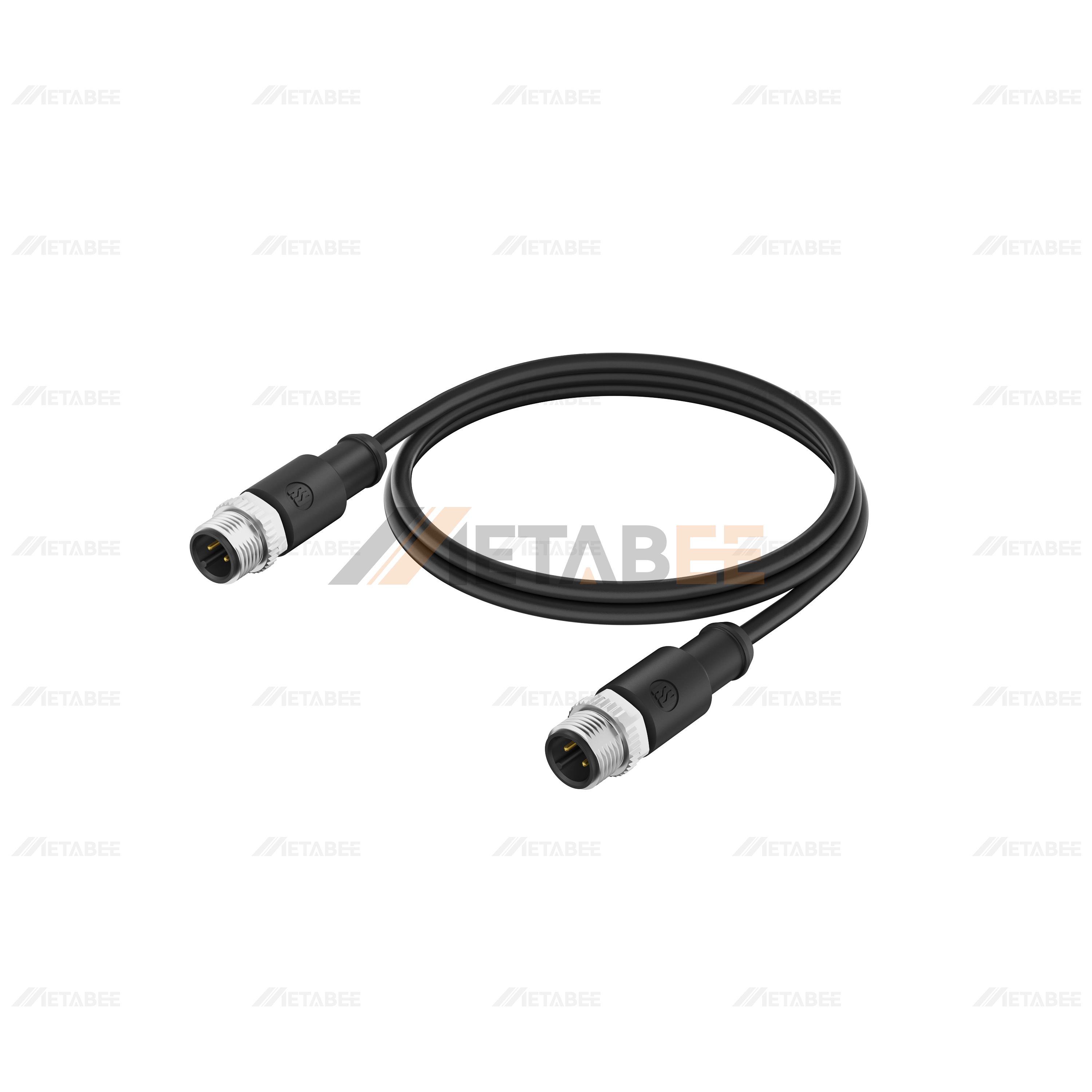 M12 Male Straight Molded Connector Cable