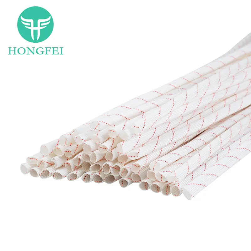 2715 Cách Nhiệt PVC sợi thủy tinh sleeving cách nhiệt tay áo sợi thủy tinh cách điện Ống tay áo