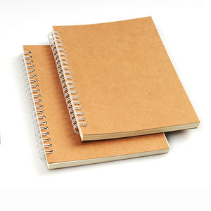 Pagine con Logo stampato personalizzato quaderno a spirale con diario piccolo in carta Kraft formato A5 B5 - Product Image 1