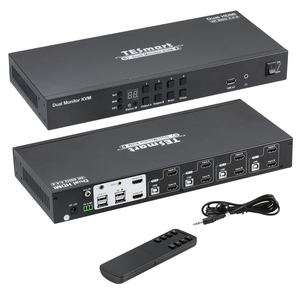 TESmartデュアルモニターKVMスイッチビデオマトリックスサポートDCCI RS232 HDMI ARCアンプ4K60 4x2 HDMI KVMスイッチャー - Product Image 1