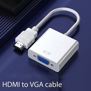Factory HD MI to <strong>VGA</strong> Converter Adapter with Audio Power Supply HDTV to <strong>VGA</strong> TV Projector Set-top Box Connection Cable - Product Image 3