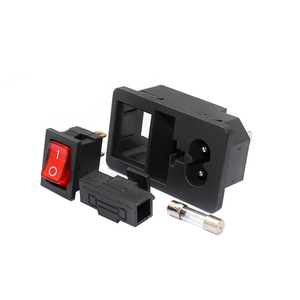 IEC 320 C7 C8電気インレット10AヒューズAC電源ソケット、ON OFFロッカースイッチ付き - Product Image 2