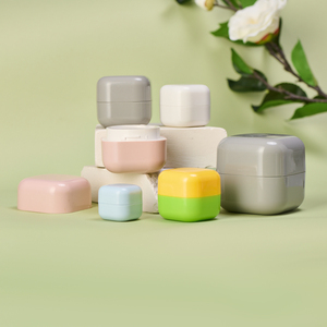 新デザインスクエア形状ダブルウォール20g 30g 50g <span class=keywords><strong>100g</strong></span>つや消し化粧品ボディスクラブプラスチック瓶