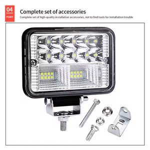 JHSハイパワー4インチ72w作業灯オフロード4x4スポットフラッドビーム12V <span class=keywords><strong>LED</strong></span>ワークライトトラックジープカー用ATV Suvs