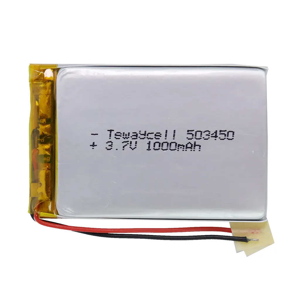 Long Life Rechargeable Lithium Polymer Battery 503450 3.7V 1000mah Lipo Battery for GPS Tracker With KC