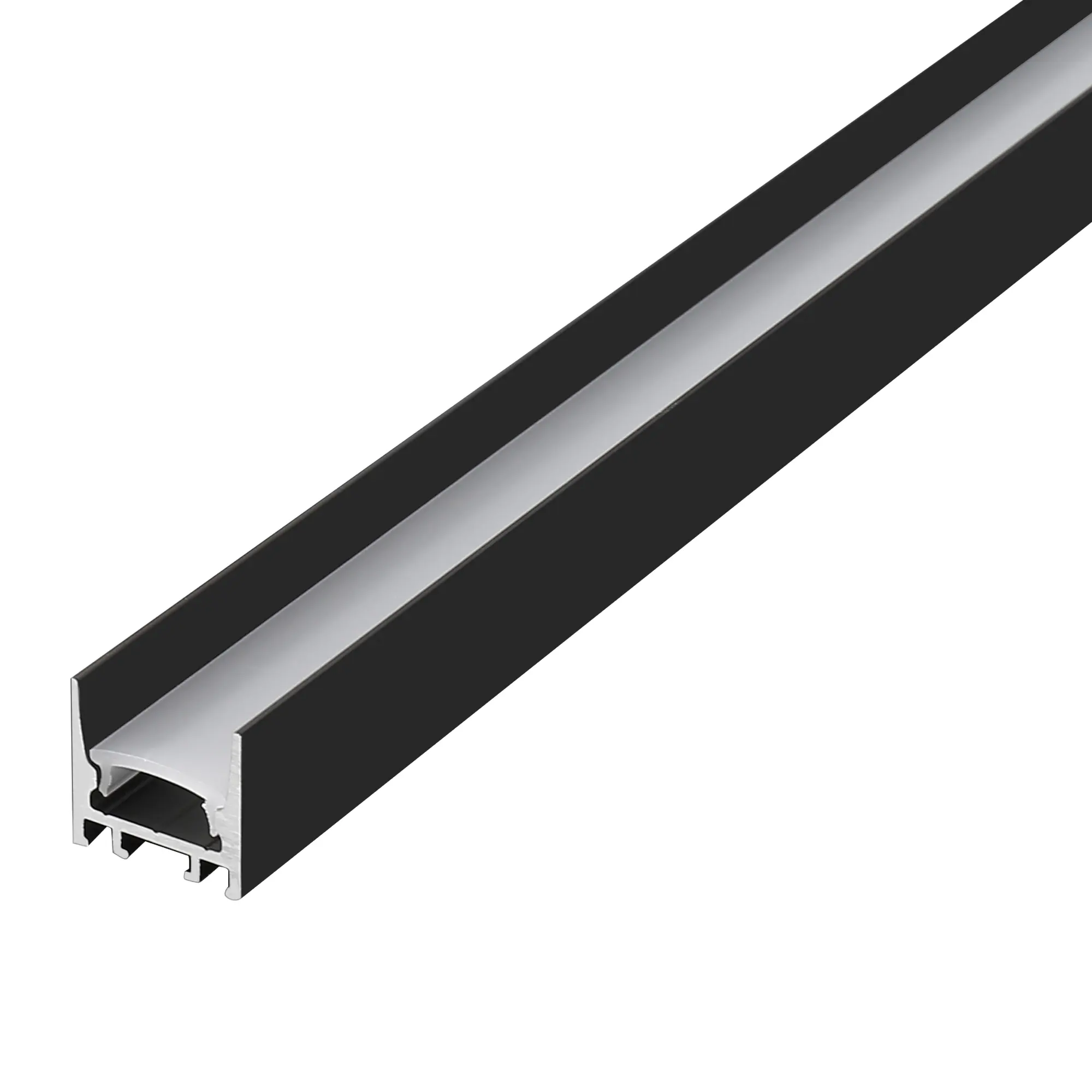 Profilo a strisce LED in alluminio estruso con diffusore regrezzato a canale di estrusione montato su superficie a buon mercato