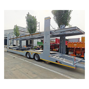 Struttura della piattaforma di carico a doppio strato semirimorchio semirimorchio semichiuso a scheletro, per il carico di trasporto di auto 6/8 - Product Image 2