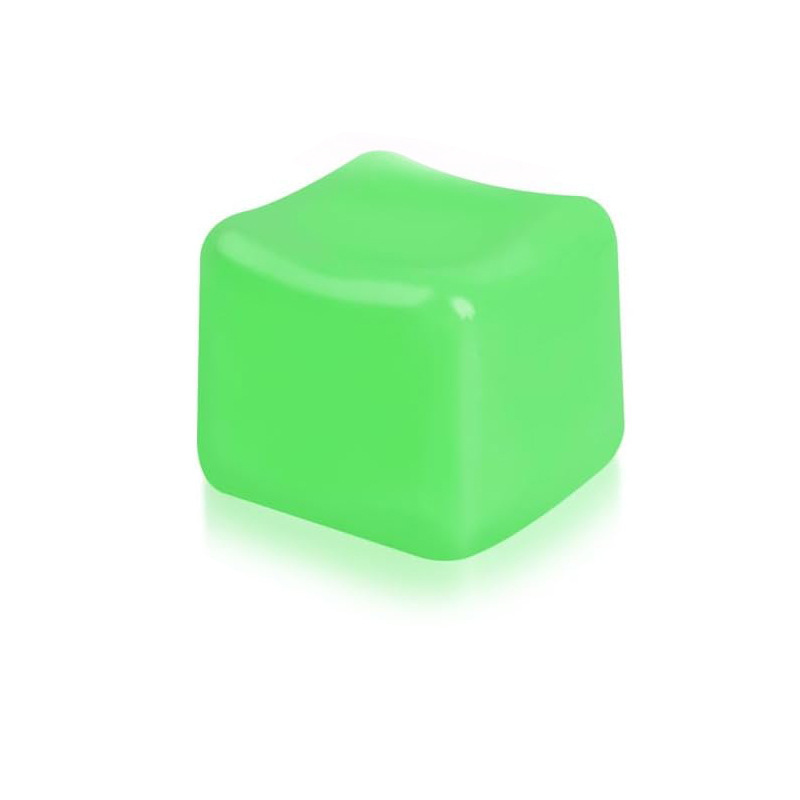 5.5 cm ice cube maltose squeeze toy-green