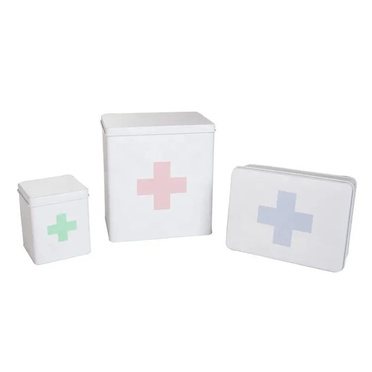 Multi-function Portable Indoor Colorful Metal High Capacity First Aid Medicine Storage Box