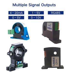 Sensor de corriente de bucle abierto 2024 Popular 4-20mA 0-10V 0-5V Salida 0-500A DC RS485 Entrada Transmisor de corriente de efecto Hall