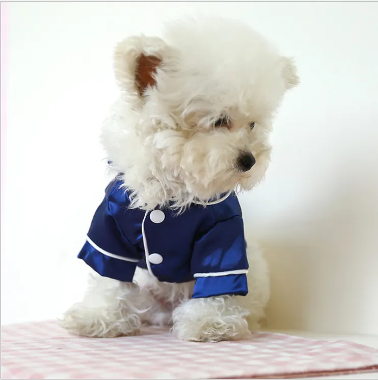Новинка, лидер продаж, Удобная Шелковая пижама для собак, одежда для собак