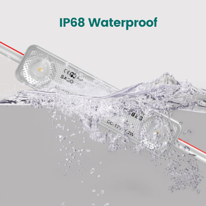 โมดูลไฟ LED อินพุตไฟฟ้ากระแสตรง12V/24V โมดูลสัญญาณไฟ LED 2835 3LED IP67ฉีดกันน้ำ