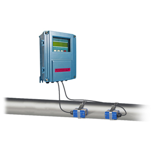 Ultraschall-Digital-Durchfluss messer Clamp-On-Design LCD-Display Arduino OEM für die Erkennung von Flüssig wasser öl flüssigkeiten aus Kunststoff integriert - Product Image 1