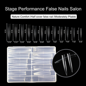 Yeni ekstra uzun yarım kapak yapay İpuçları tasarım sivri traceless özel Stilettos toplu Nail İpuçları kadın çivi uzatma - Product Image 2