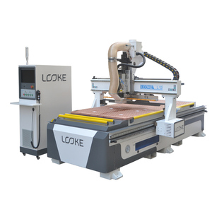 Venta caliente Cnc Router 4 * 8ft Cnc Maquinaria de muebles de madera Máquina enrutadora de anidación 1300x3100 ATC con husillo de 9.0kw - Product Image 1