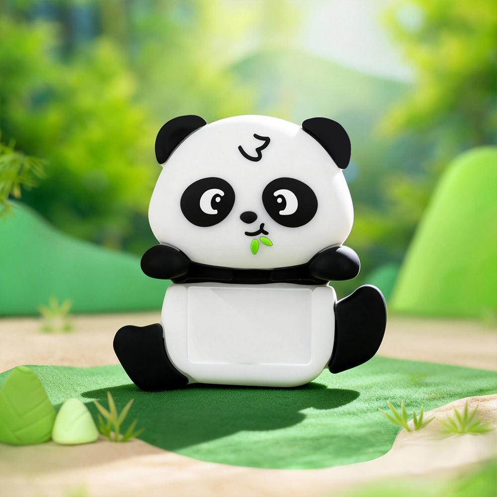 Mini figuras decorativas de panda negro