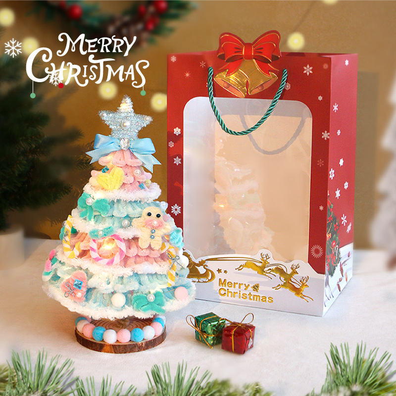 White/Snowy dream christmas tree + gift bag-diy material kit