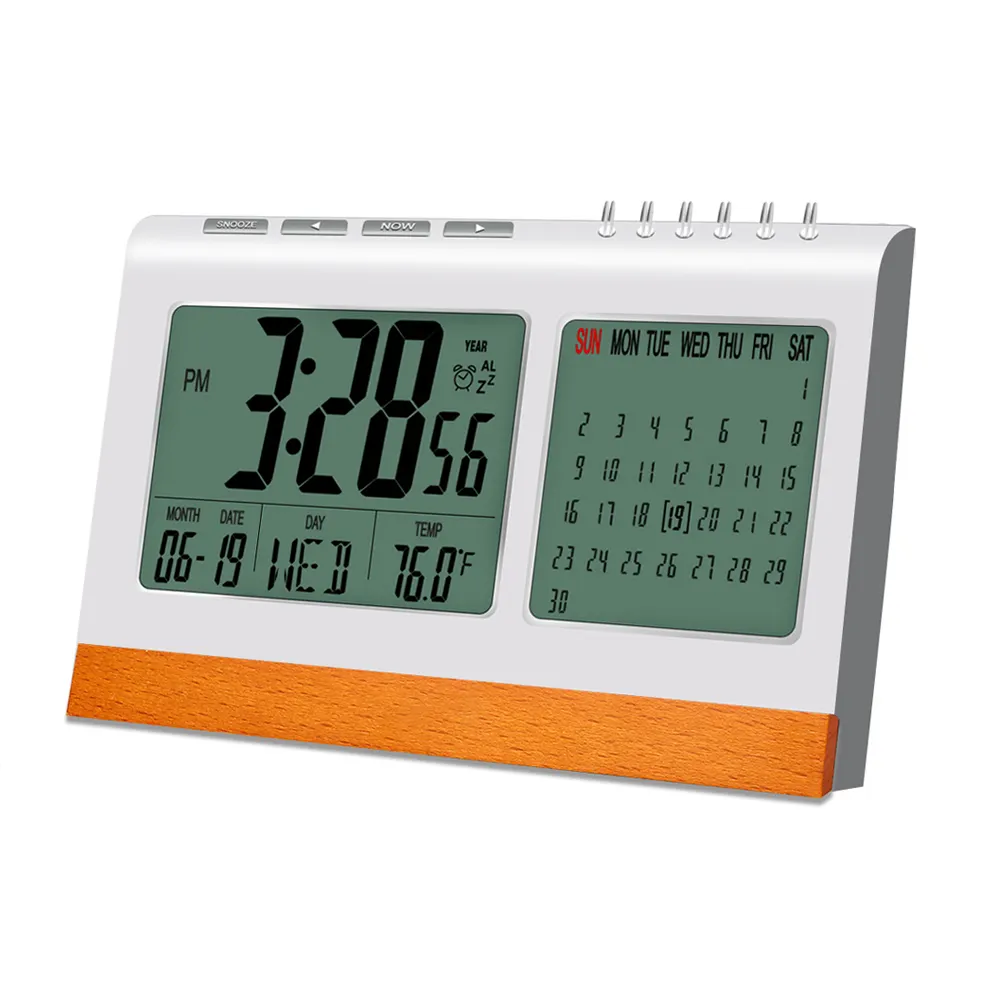 Sıcak satış toptan ofis takvim masa saati sıcaklık dijital namaz saati saat T-060B