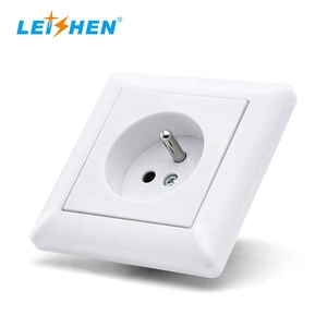 Preço de fábrica Sistema de tomadas montadas niveladas padrão NF 55 Branco puro 16A 250V <span class=keywords><strong>2P</strong></span>+<span class=keywords><strong>T</strong></span> Tomadas de parede de energia elétrica francesa