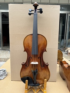 Old European Spruce Flamed Maple 4/4 Handmade Violin Quality Bridge Nice Sound Nylon String <strong>Fiddle</strong> with case - Product Image 4