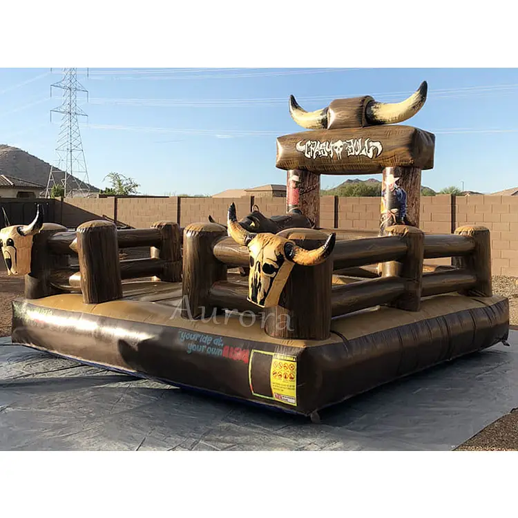 Montar toro mecánico para la venta tipo Toro de rodeo mecánico inflable para adultos toro mecánico