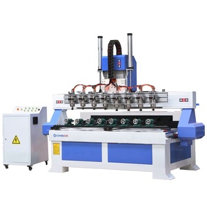 Enrutador CNC de 4 ejes 1325 de husillos múltiples con mesa giratoria a la venta - Product Image 3