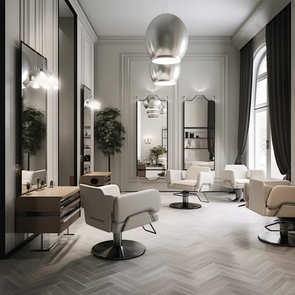 Espelhos de salão de cabeleireiro modernos, estações de estilo, móveis para salão de cabeleireiro, equipamentos de salão de beleza