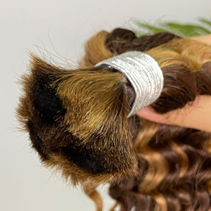 100% 100g Raw Brazilian Virgin Remy Boho Box Braids <strong>Bulk</strong> Unwefted Human Hair Extensions for Stylish Loose <strong>Deep</strong> Wave Braiding - Product Image 3