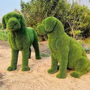 ペット装飾用カスタマイズ可能な屋外人工動物用草PEモジュラー材料スチール構造景観犬用クマ - Product Image 4