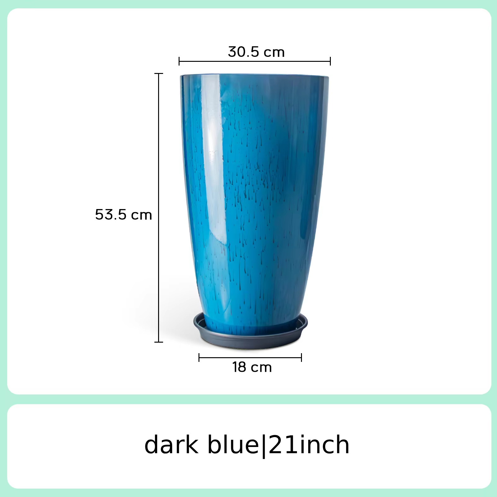 21 pouces bleu foncé