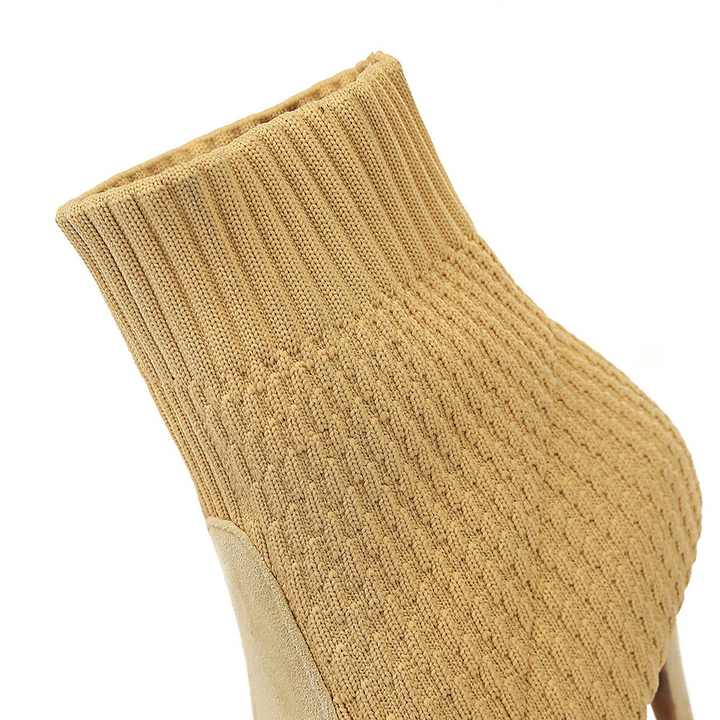315-3 2019 Baru Fashion Wol Wanita Tumit Tinggi Menunjuk Jari Kaki Seksi Musim Dingin Gadis Sepatu Bot Pendek