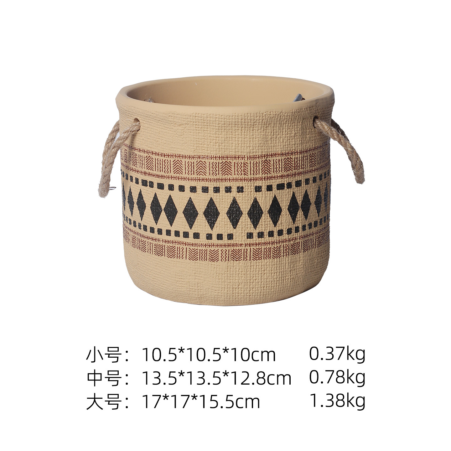 Pot de fleur en céramique noire Ak800-sans châssis