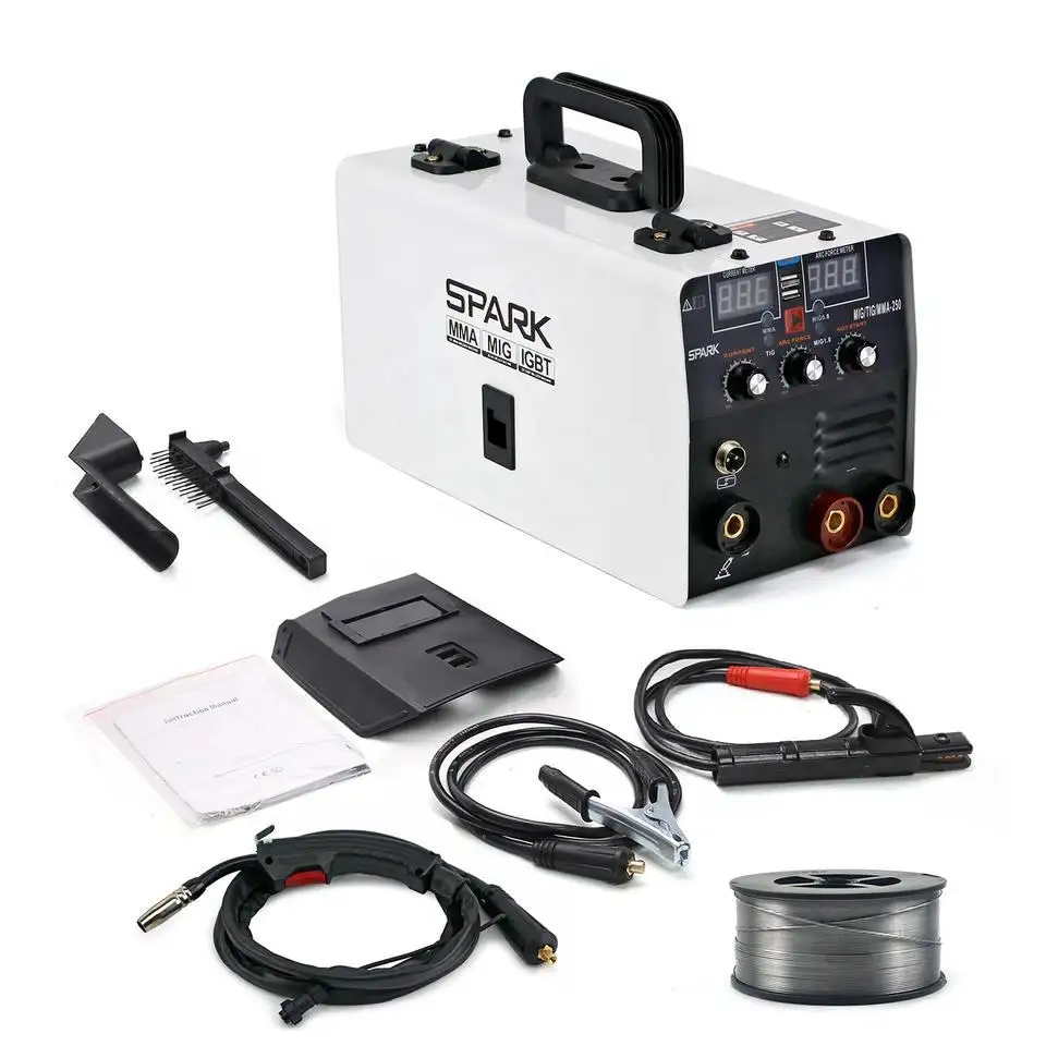 Custom Spark 3 en 1 Portable IGBT Inverter Dc Drawn Arc Mig Welder USB Máquina de soldadura sin gas