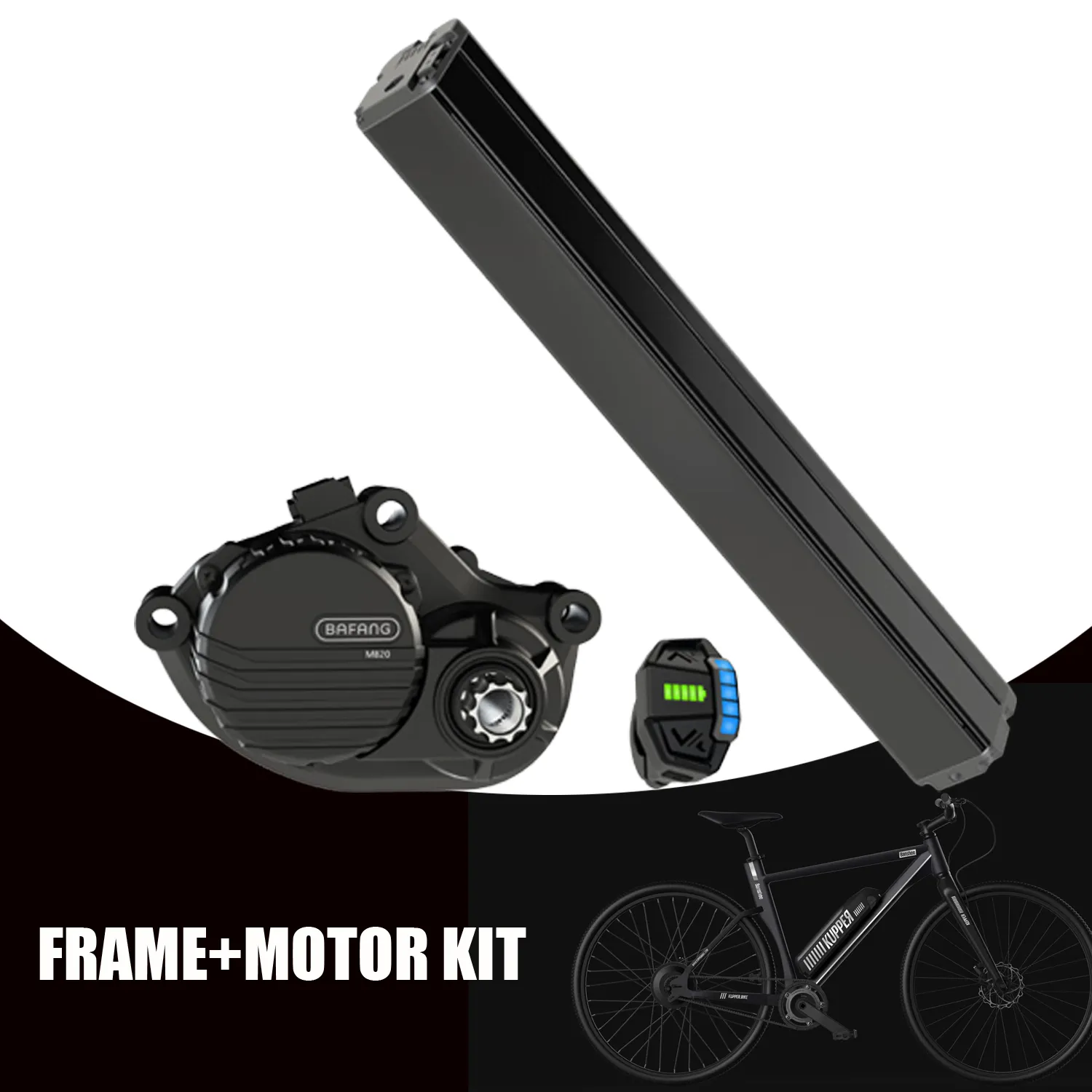 Bafang kit motor Mid elektrik, peralatan konversi e-bike M820 36v 250w, untuk e-bike dengan sensor torsi dan tampilan E180