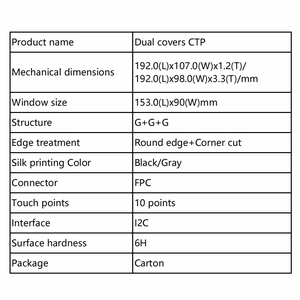 工业级10点CTP触摸屏，6h表面硬度，双盖结构，纸箱包装 - Product Image 6