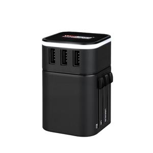 Özelleştirilebilir Logo All-in-One 3 USB uluslararası seyahat şarj cihazı abd ab İngiltere AU pil kullanımı için evrensel güç adaptörü - Product Image 1