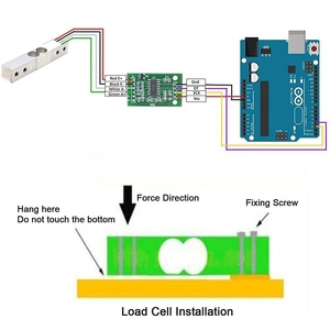 AM31A 12,7 mm * 12,7 mm * 80 mm hoge precisie miniatuur loadcells voor <span class=keywords><strong>Arduino</strong></span> DIY elektronische draagbare keukenweegschaal sensoren - Product Image 3