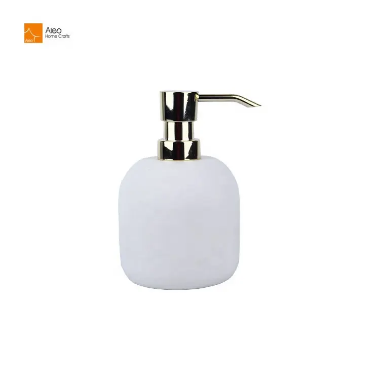 Fabbrica di Produzione di 230ml Rotondo Personalizzato Casa Hotel Bagno Vuoto Shampoo Per Capelli Bottiglia di Crema di Colore Polyresin Lozione Dispenser di Sapone