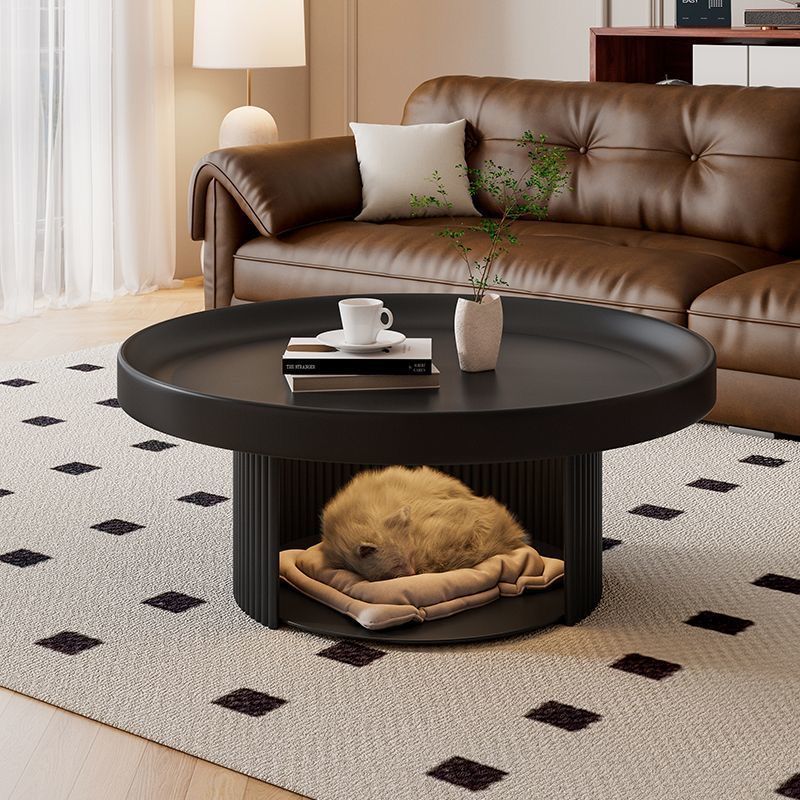 Table basse de rangement pour lit de chat noir carbone, 70 cm de long et 40 cm de haut