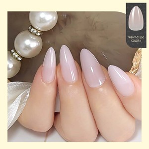 2025 yeni varış yüksek kalite 240 adet/kutu badem desen yapay Stiletto PMMA Nail İpuçları nötr renk yumuşak tırnaklar ücretsiz - Product Image 1