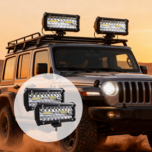 Không thấm nước 7 inch 120 wát <span class=keywords><strong>LED</strong></span> ánh sáng làm việc ánh sáng Combo chùm <span class=keywords><strong>LED</strong></span> thanh ánh sáng cho 12V 24V xe tải SUV ATV 4x4 4WD <span class=keywords><strong>LED</strong></span> làm việc thanh đèn - Product Image 1