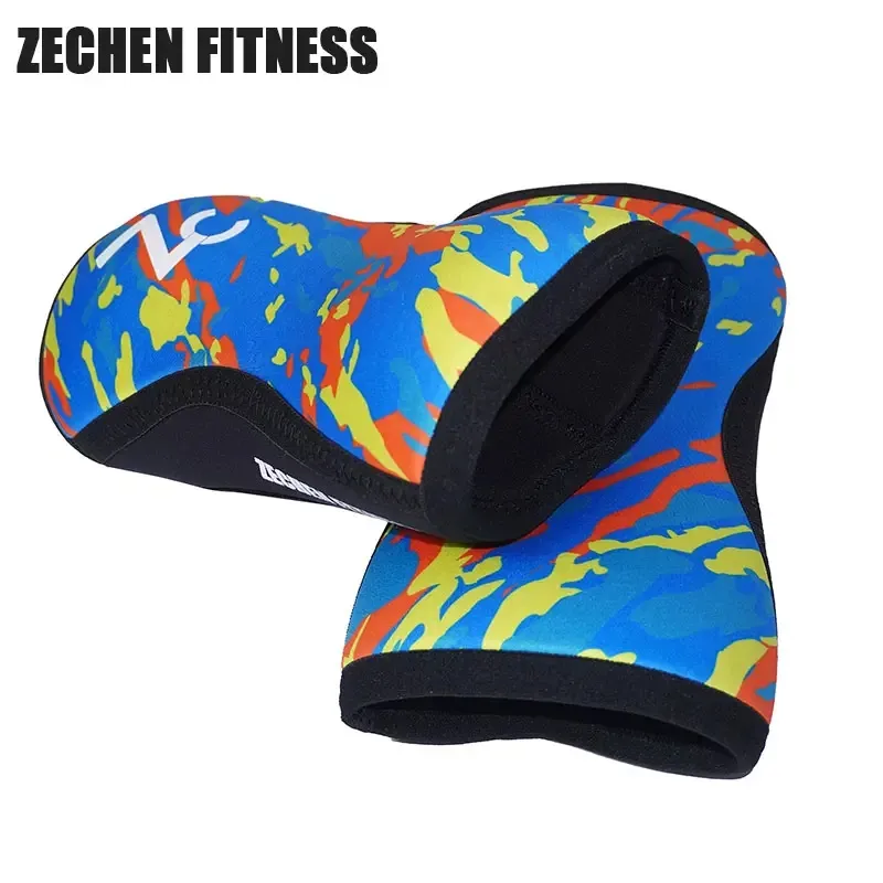 OEM custom logo size neoprene knee brace sleeve 5mm 7mm 9mm elastic knee sleeve Crossfit knee pads